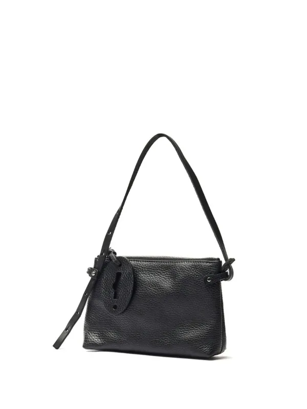 Tuka Daily black leather clutch bag
