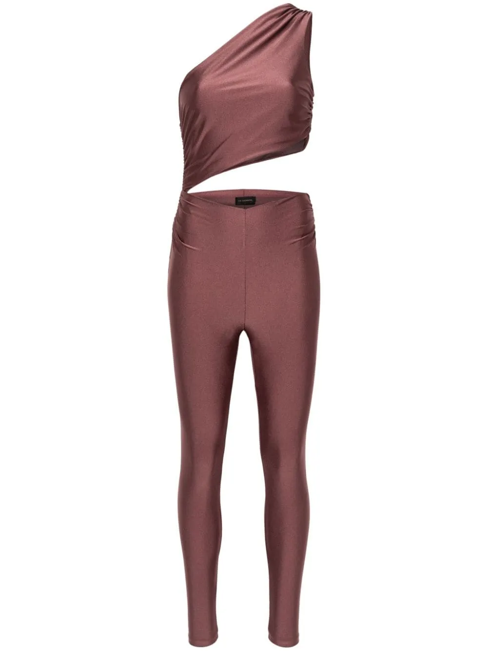 Tuta intera monospalla in viola - donna