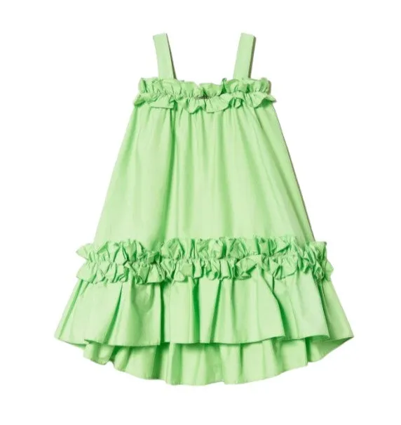 Twin-Set Abito Con Spalline Sottili 231GJ2047 A Balze Da Bambina