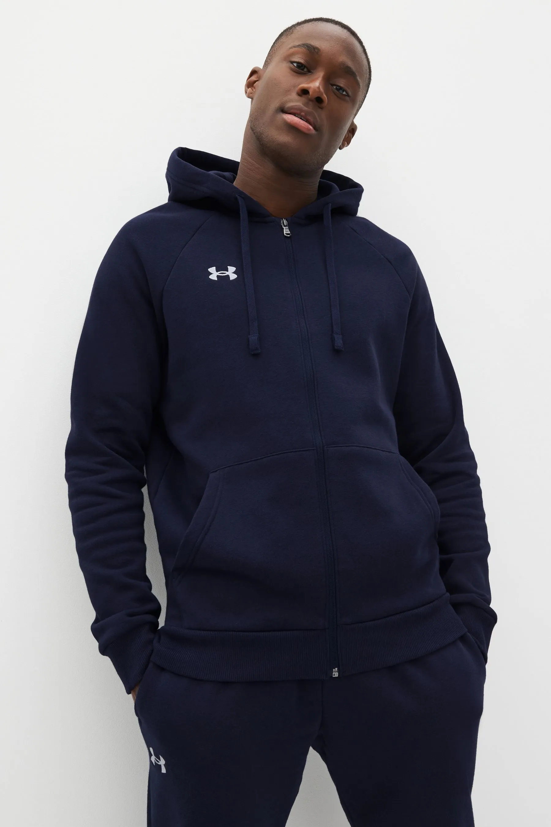 Under Armour Rival - Felpa in pile con zip e cappuccio