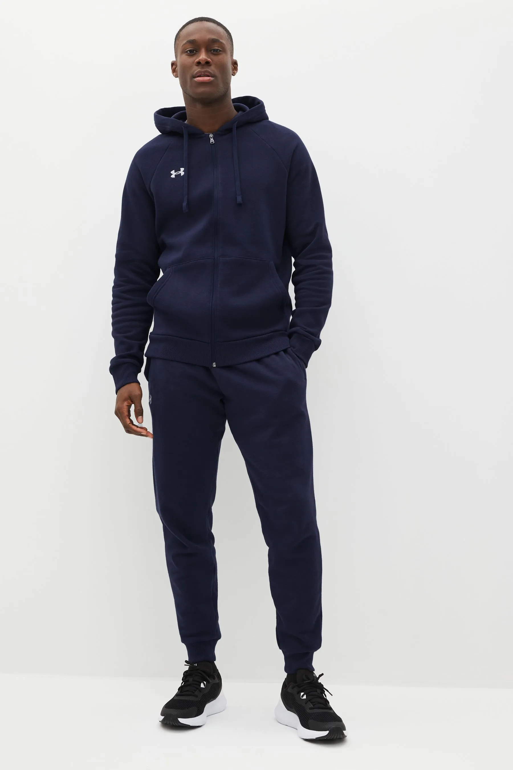 Under Armour Rival - Felpa in pile con zip e cappuccio