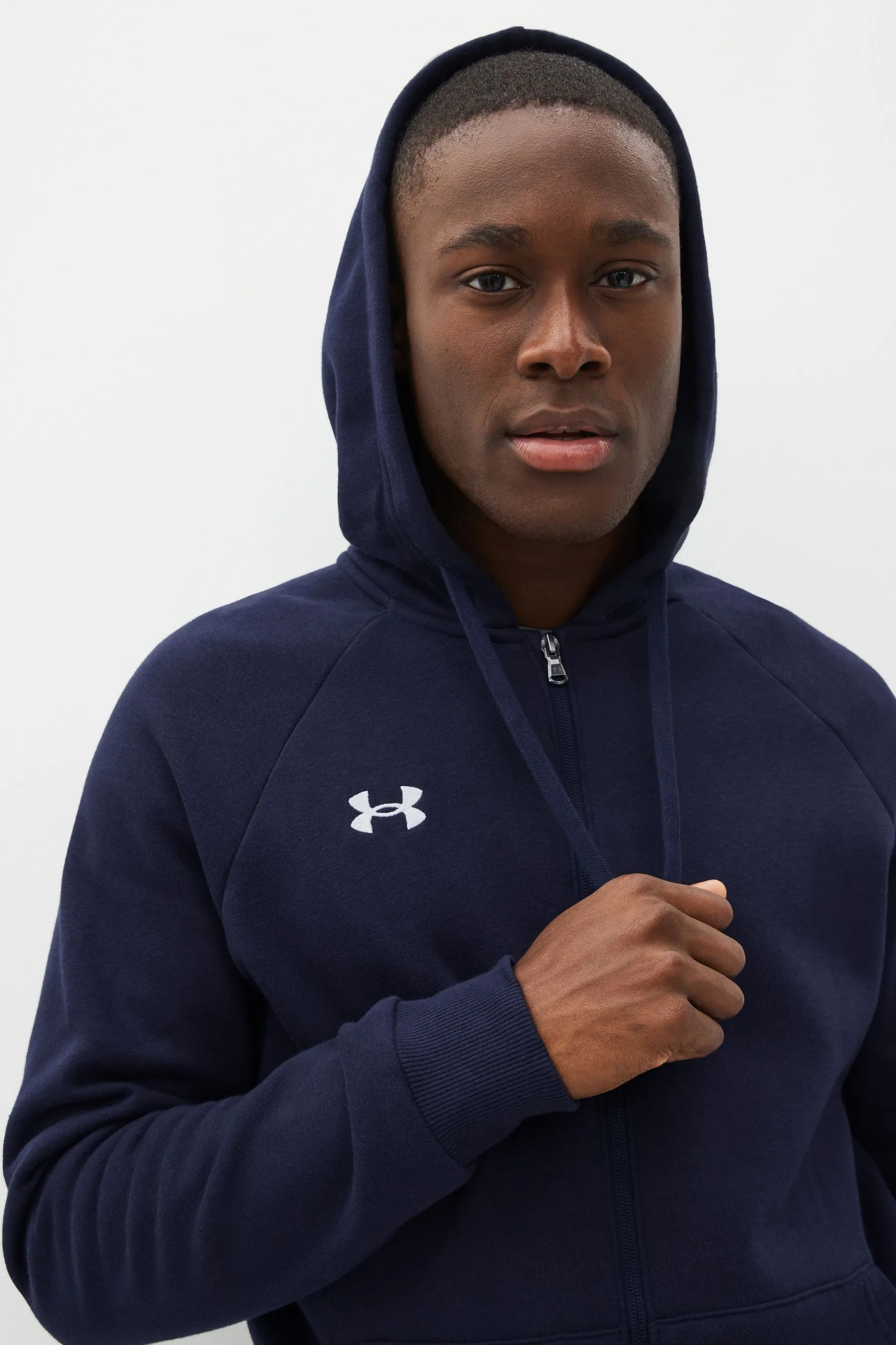 Under Armour Rival - Felpa in pile con zip e cappuccio