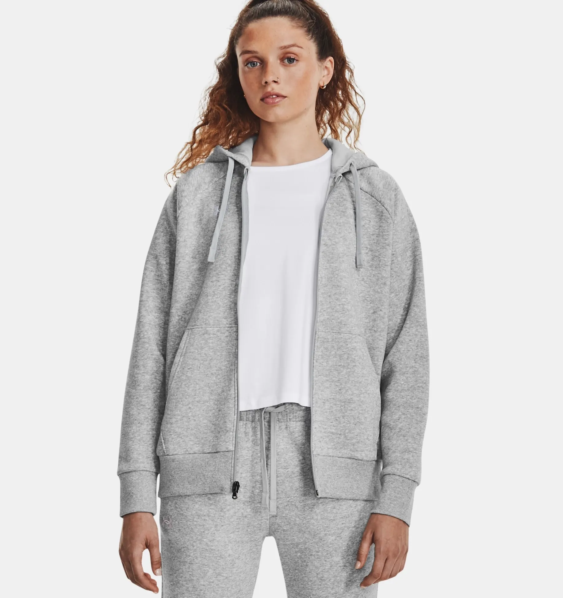 Under Armour Rival Fleece FullZip Hoodie Felpa Donna