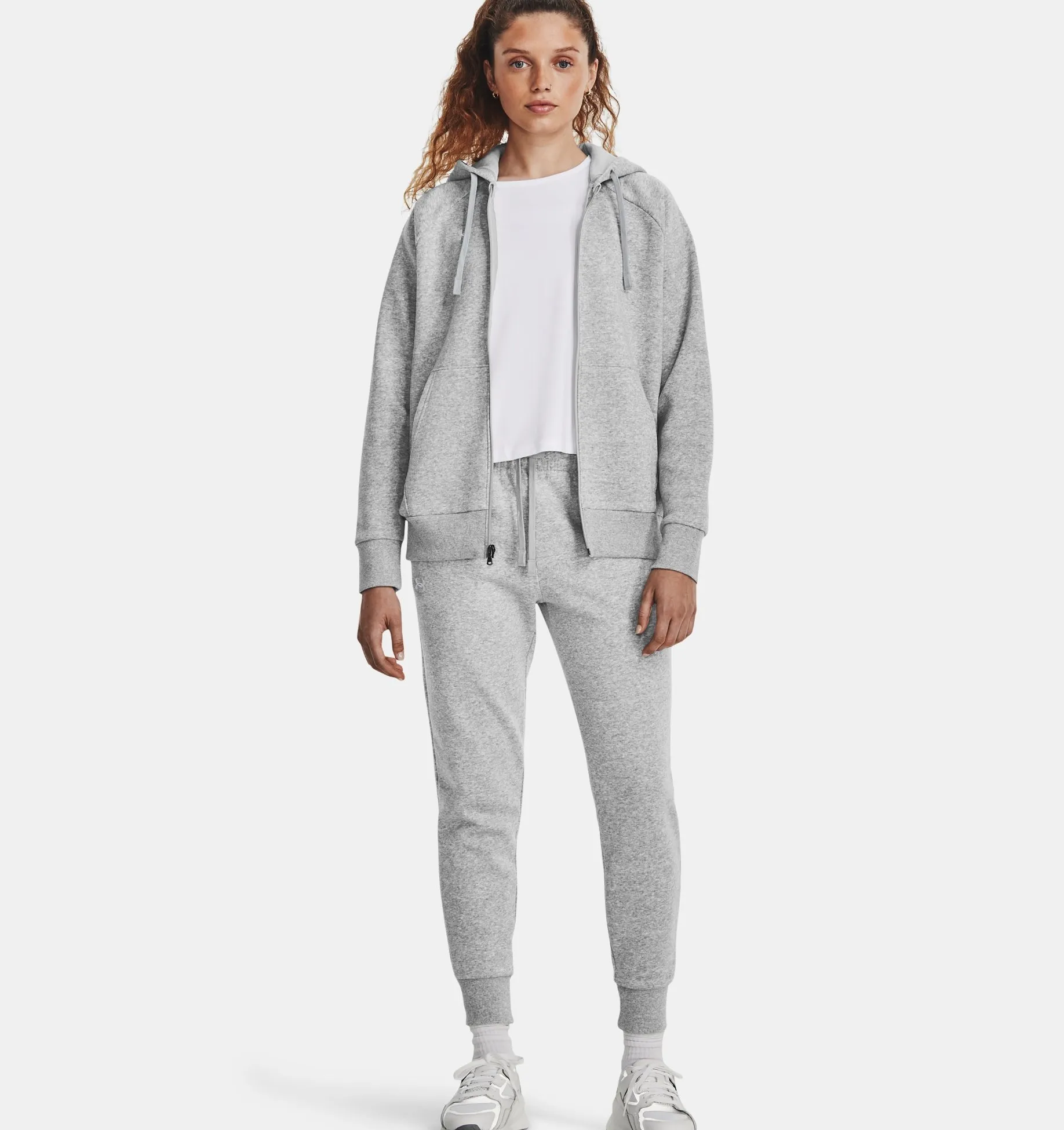 Under Armour Rival Fleece FullZip Hoodie Felpa Donna