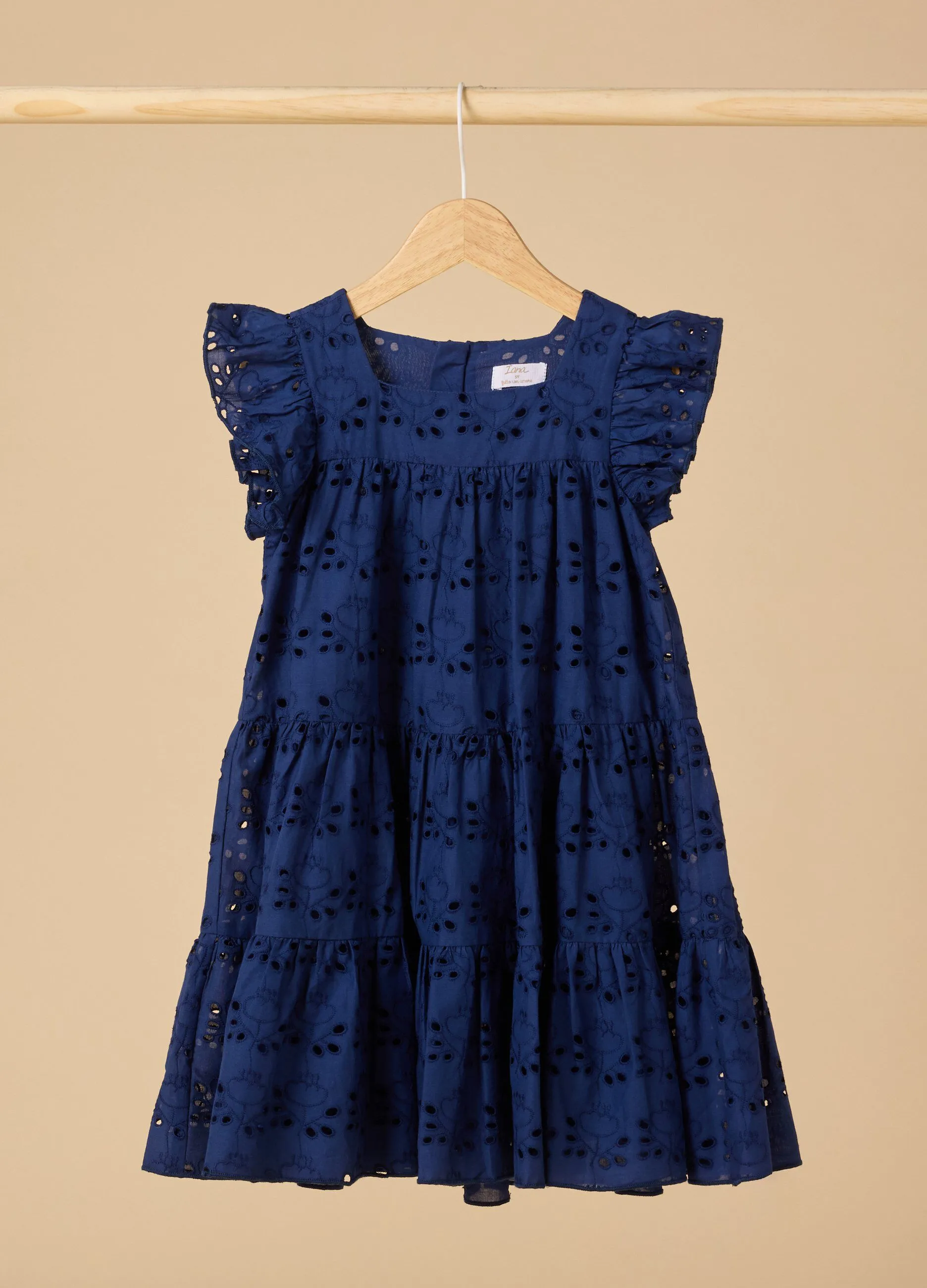 Vestito a balze IANA in puro cotone Sangallo bambina