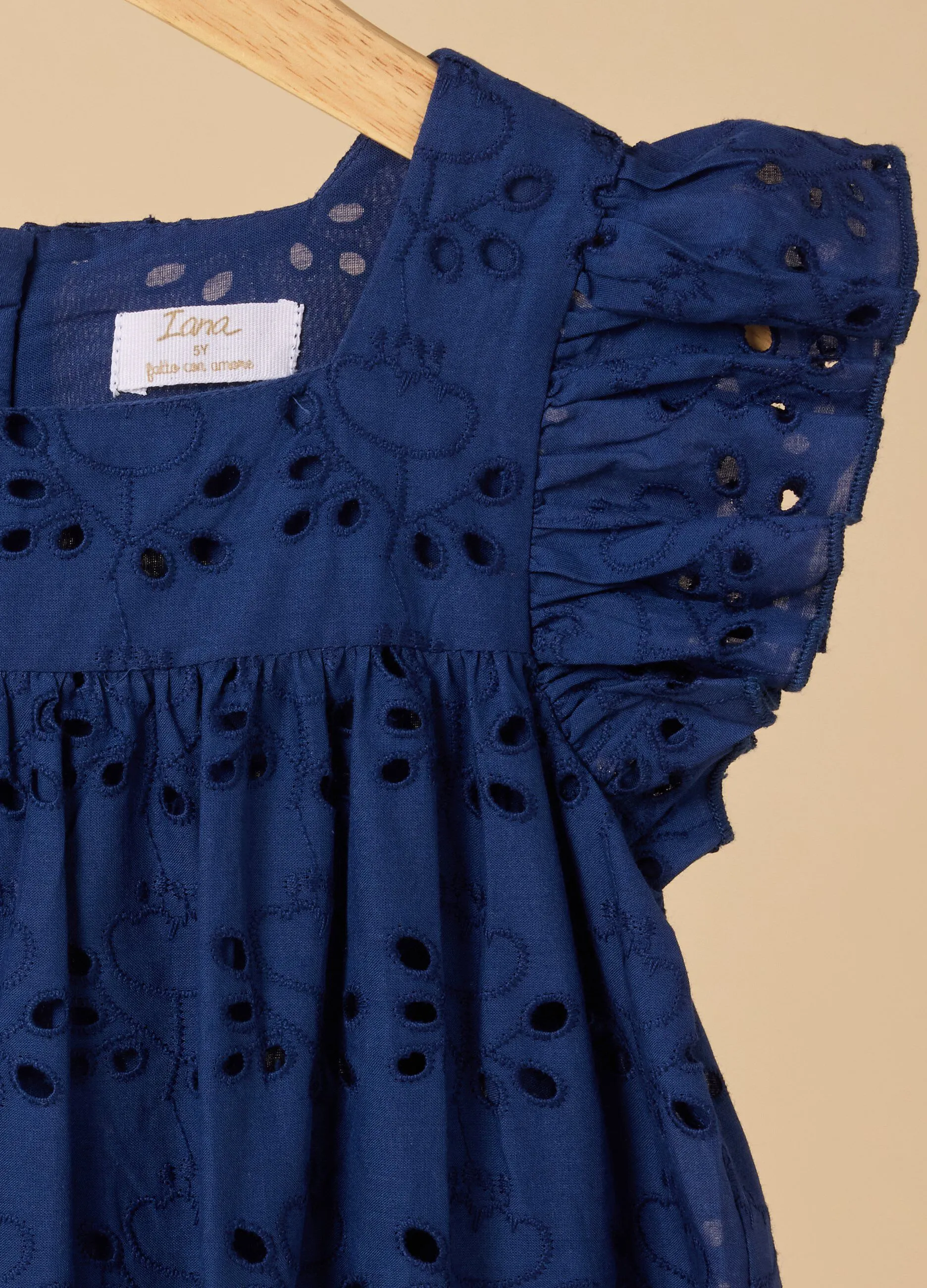 Vestito a balze IANA in puro cotone Sangallo bambina