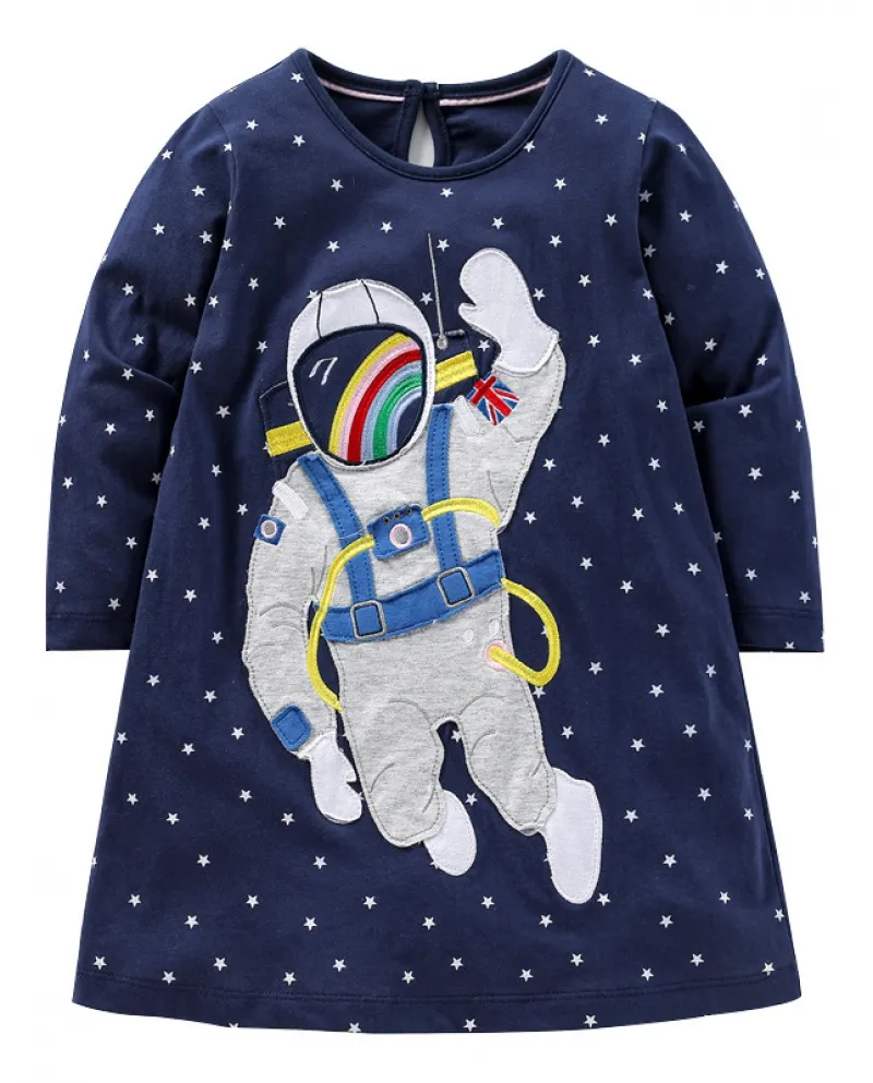 Vestito da bambina a maniche lunghe a pois per bambini autunno nuovo