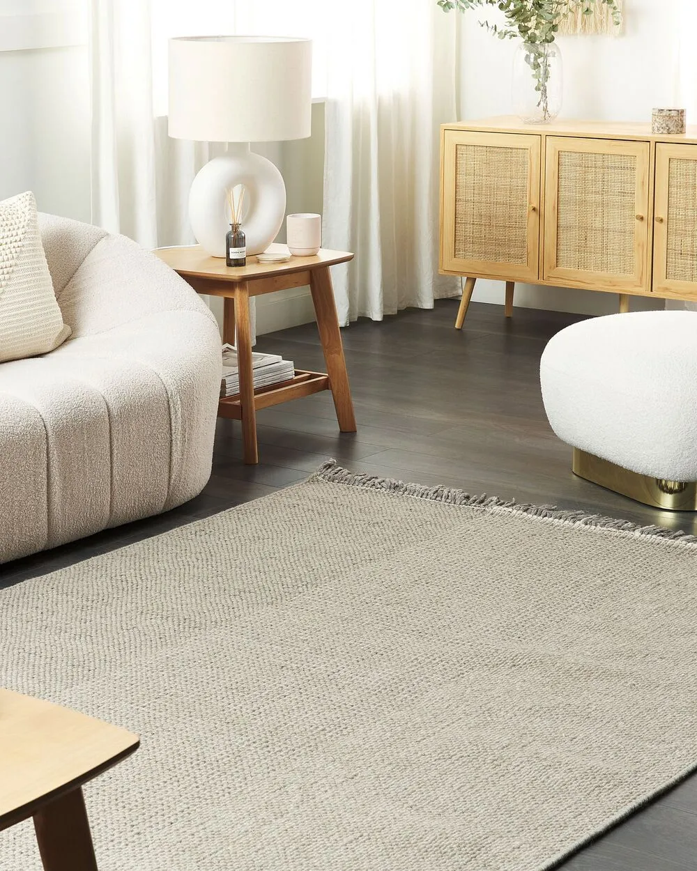 Wool Area Rug 140 x 200 cm Grey TEKELER