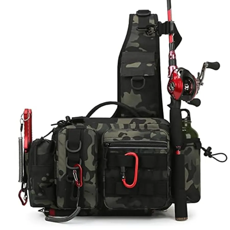 YAOYAOLING Borsa per attrezzatura da pesca, borsa tattica per attrezzatura da pesca, zaino da pesca, borsa per attrezzi da pesca