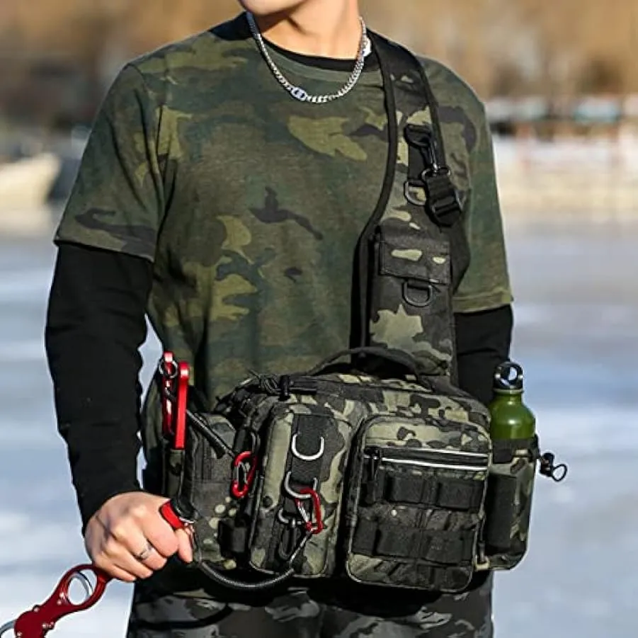 YAOYAOLING Borsa per attrezzatura da pesca, borsa tattica per attrezzatura da pesca, zaino da pesca, borsa per attrezzi da pesca