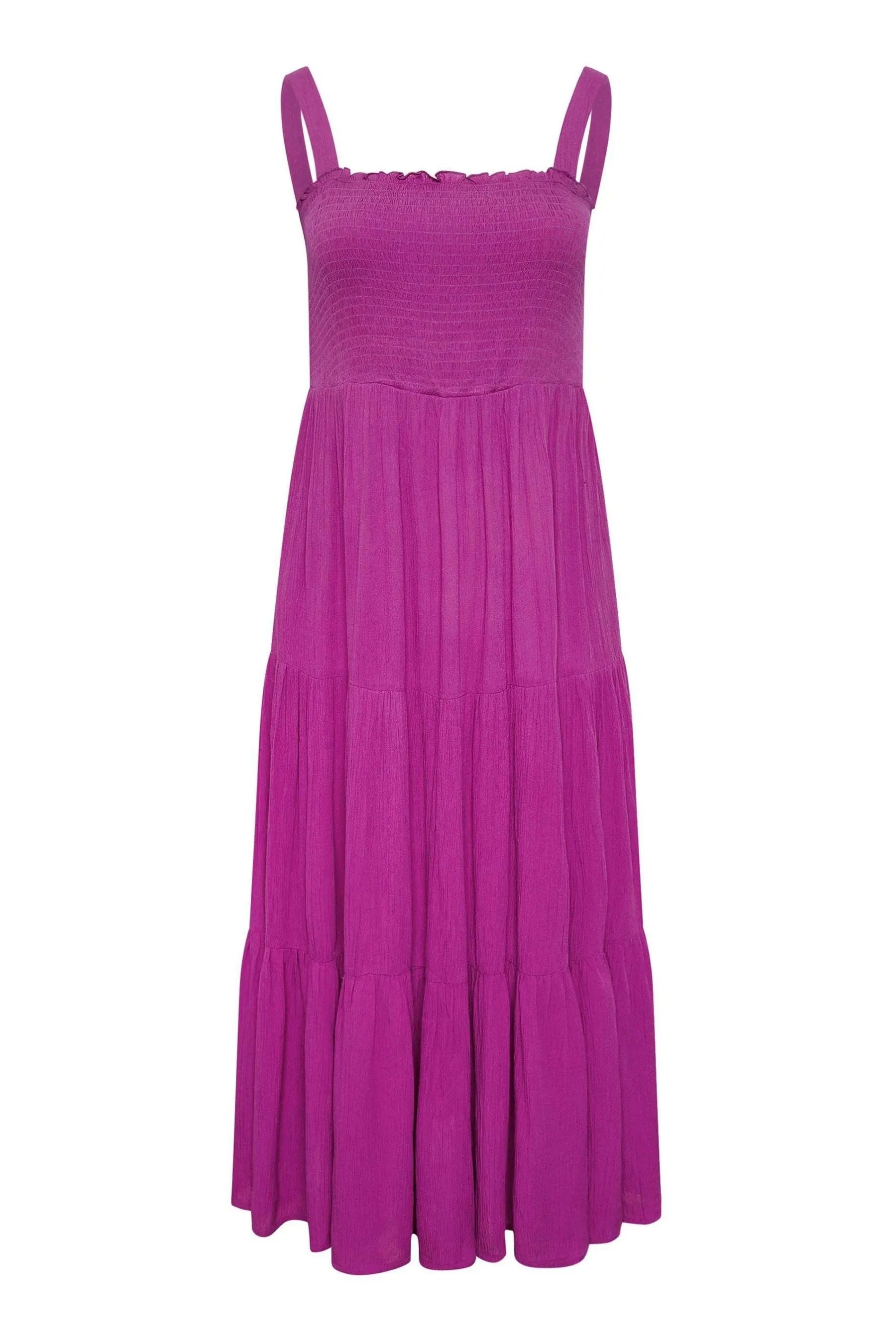 Yours Curve YOURS Curve - Blu - Abito maxi a balze verde acqua