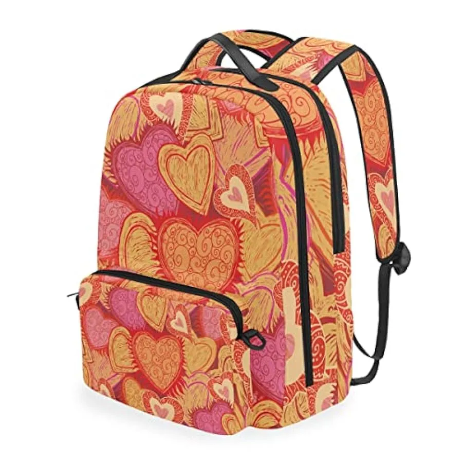 ZANHUGMI Zaino da trekking con cuore romantico con borsa a croce staccabile 178671192